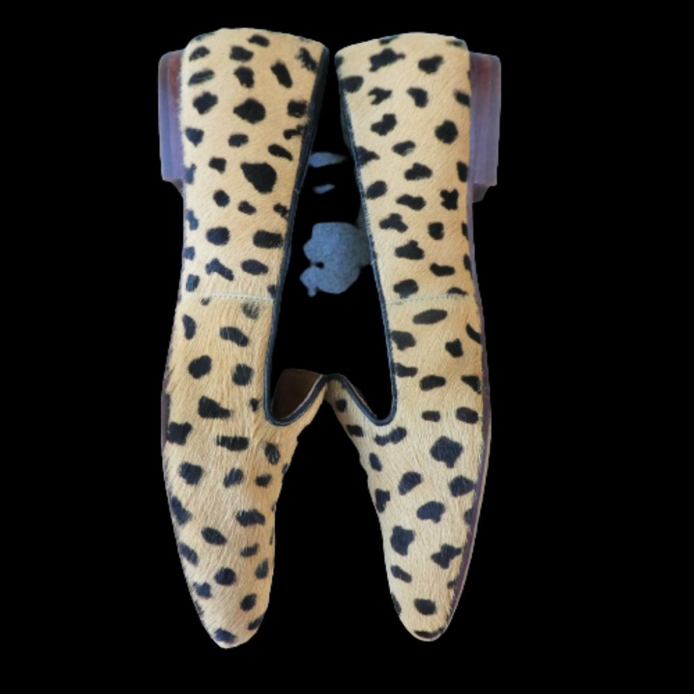 Madewell Frances Loafers Animal Print Leopard Calf Hair Flats Chunky Comfort 9 - Picture 4 of 9
